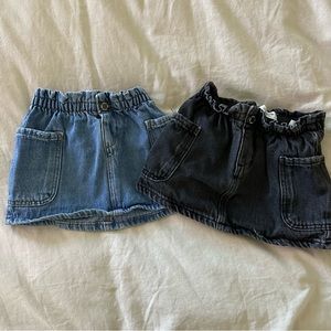TWO Jean skirts